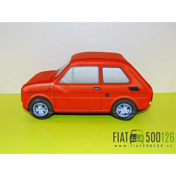 Plyšový Fiat 126 - červený